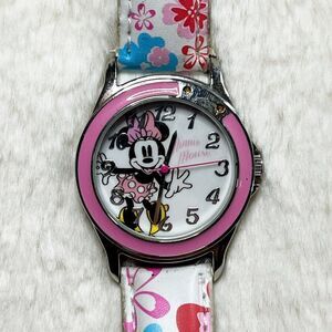 🔮 5/$25 Disney‎ Minnie Mouse Pink With Flowers Watch